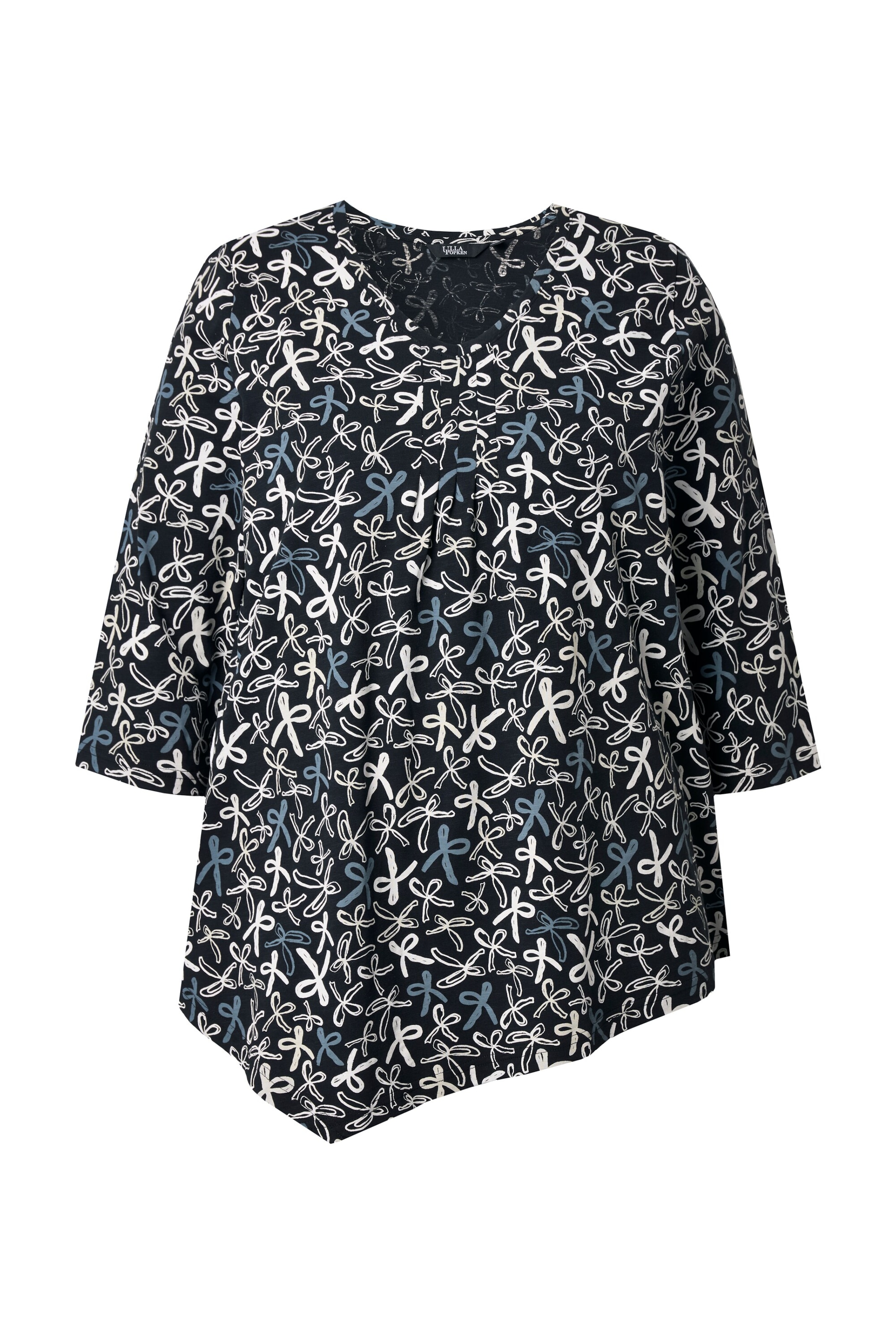 Ulla Popken Shirt in Zwart: voorkant