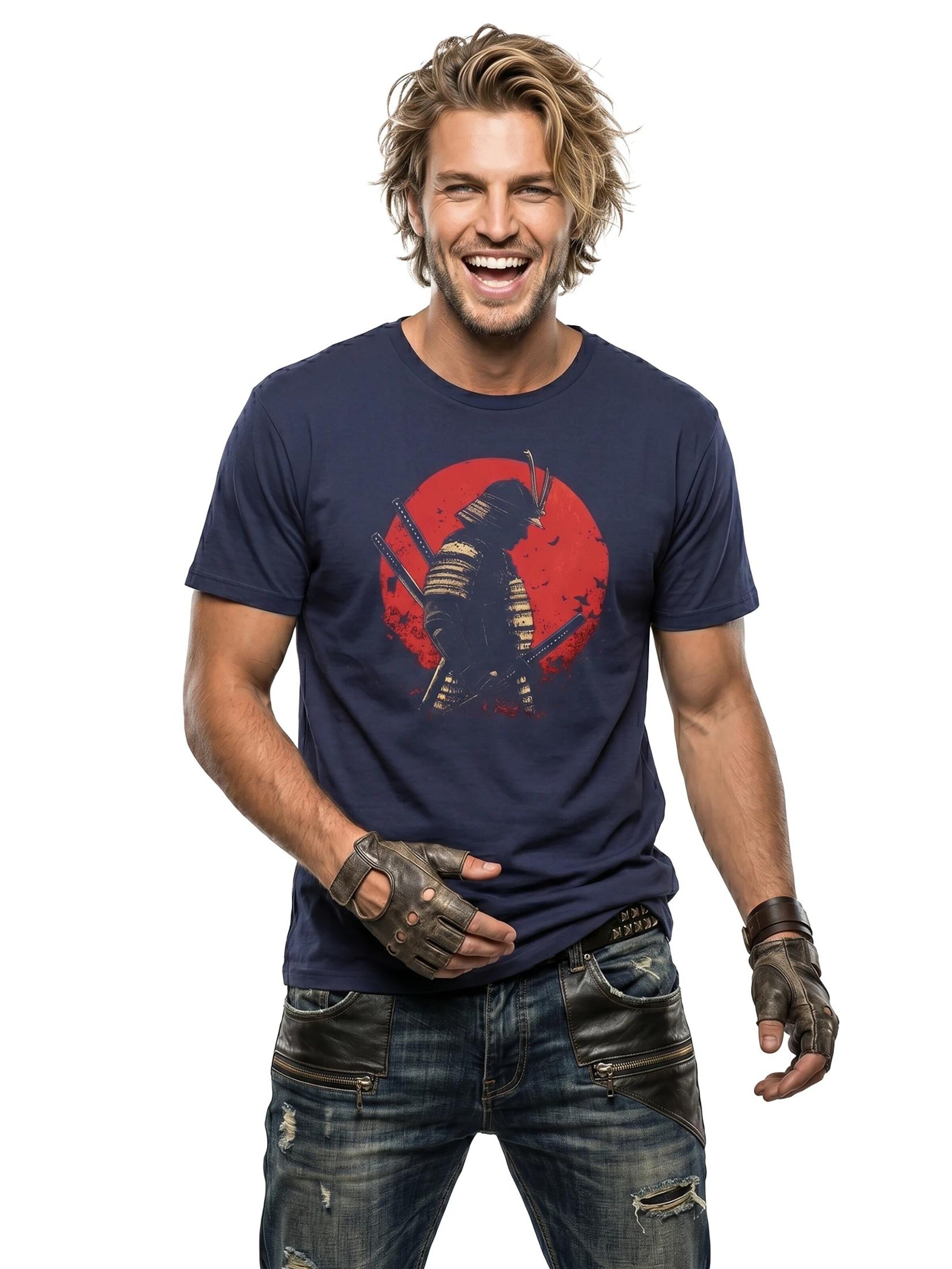 MAKAYA Shirt 'Samurai' in Blue