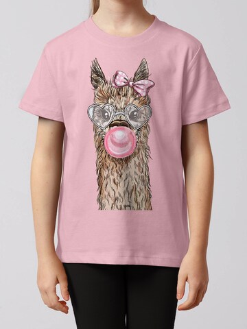 watabout.kids Shirt 'Alpaka' in Roze: voorkant