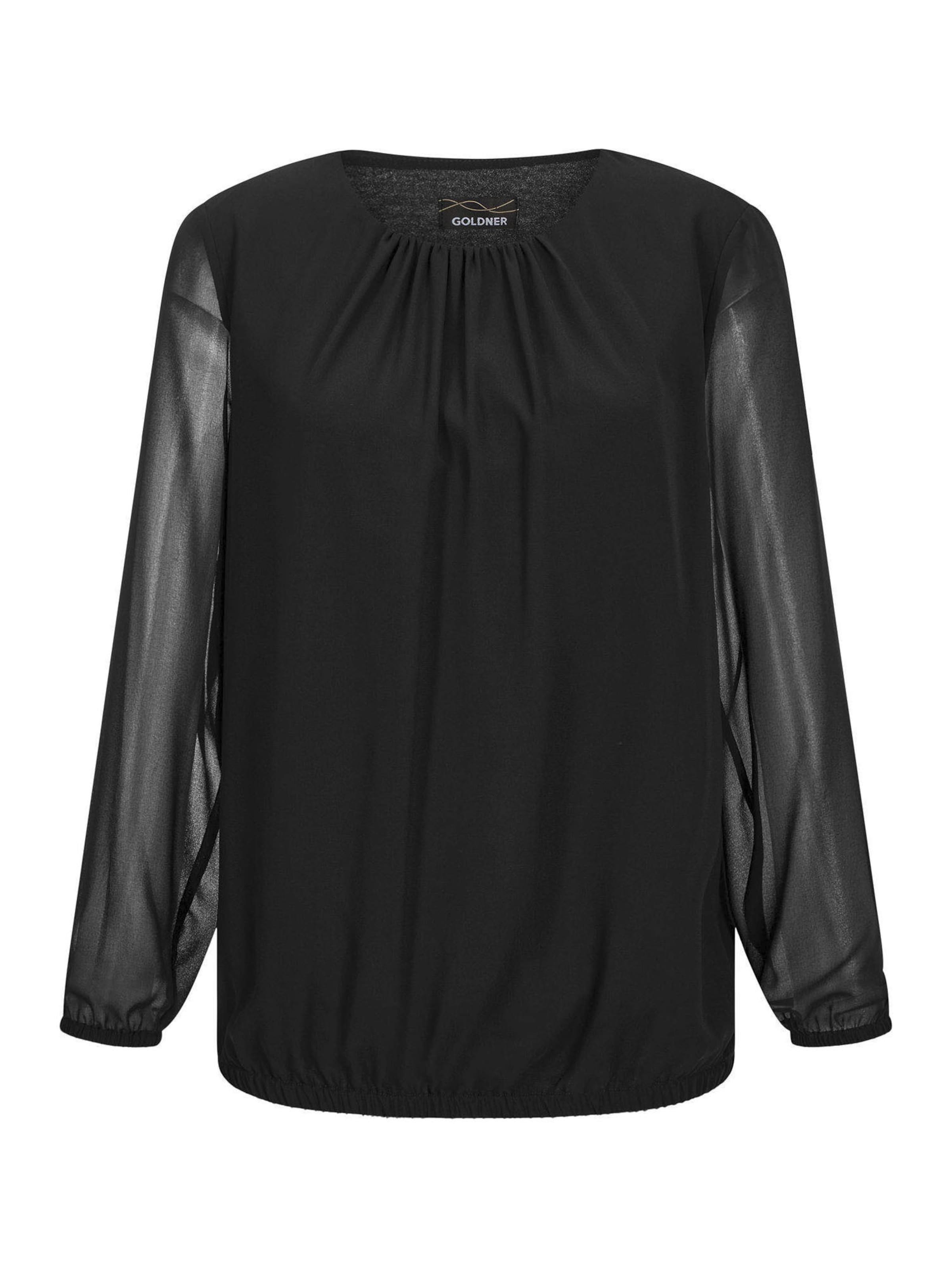 Goldner Bluse in Schwarz: Vorderseite
