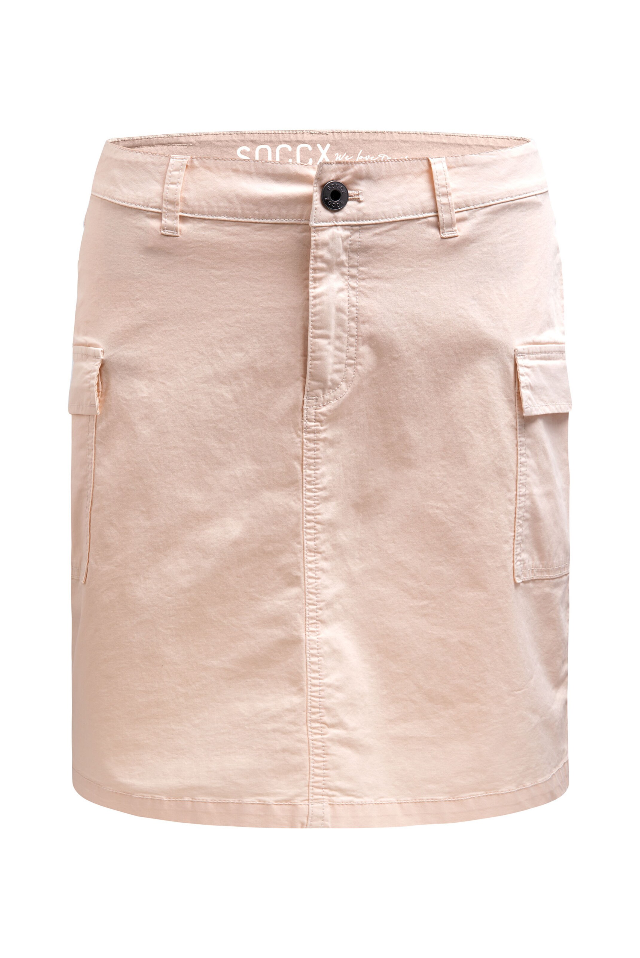 Soccx Basic Rock im Cargo-Stil in Beige: Vorderseite
