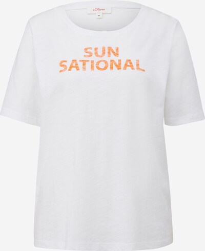 s.Oliver T-shirt en corail / blanc, Vue avec produit