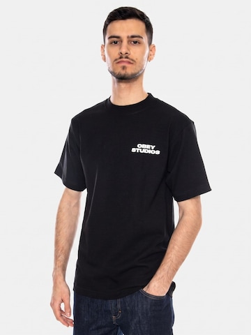 Obey Shirt 'SKY FACE' in Zwart: voorkant