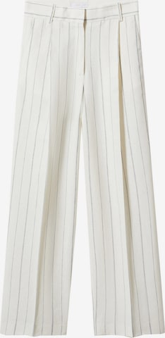 MANGO Wide leg Bandplooibroek 'SOPHIE' in Beige: voorkant