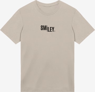 F4NT4STIC Shirt 'Smiley' in Beige: voorkant