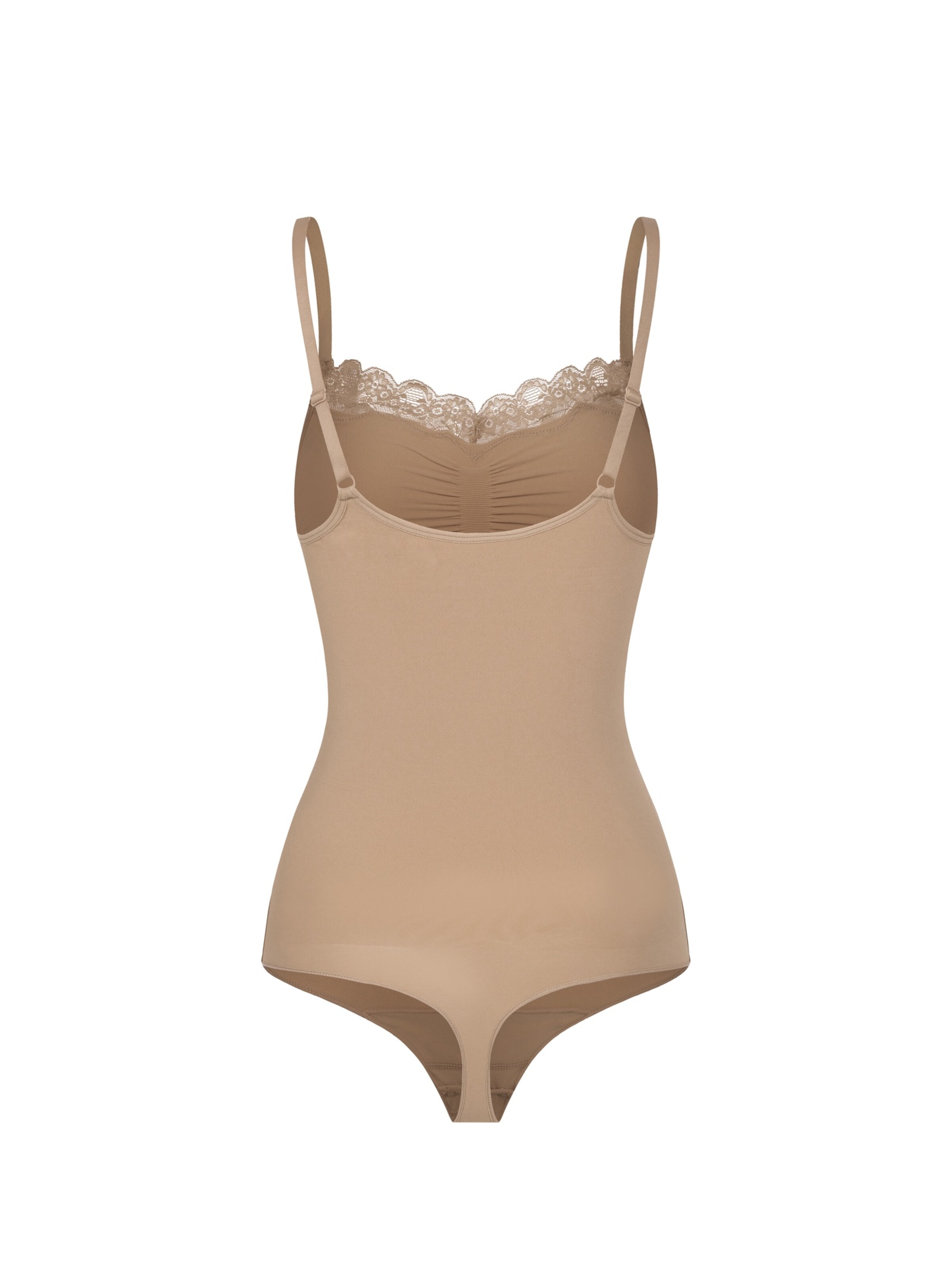 cfab (formerly creamy fabrics) Shapingbody 'Bodysuit Sculpting Shapewear mit Lace' i beige