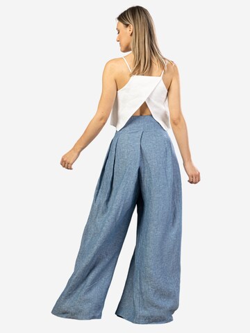 Nikka Place Wide Leg Hose 'Freesia' in Blau