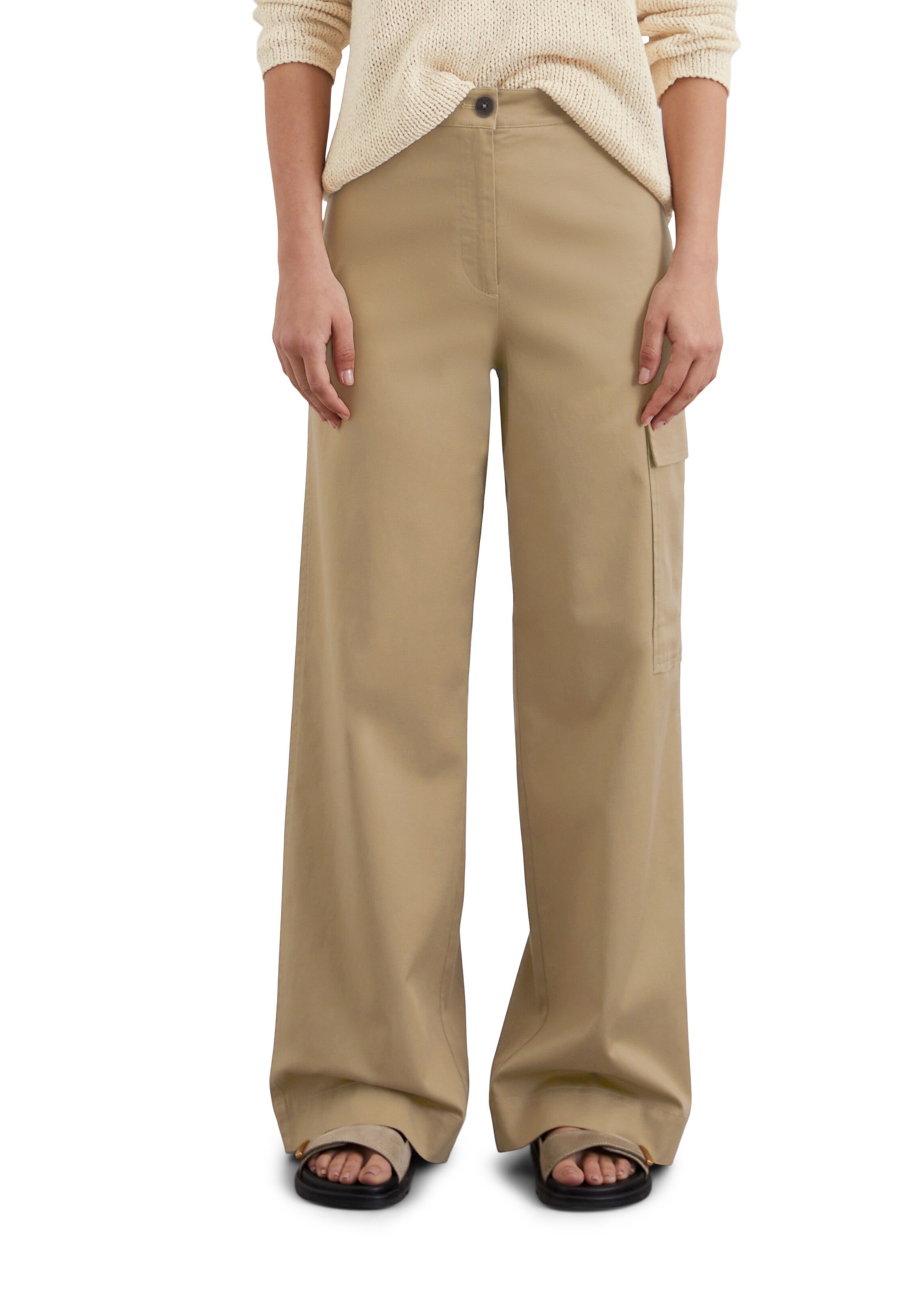 Marc O'Polo Loose fit Cargo trousers in Beige: front