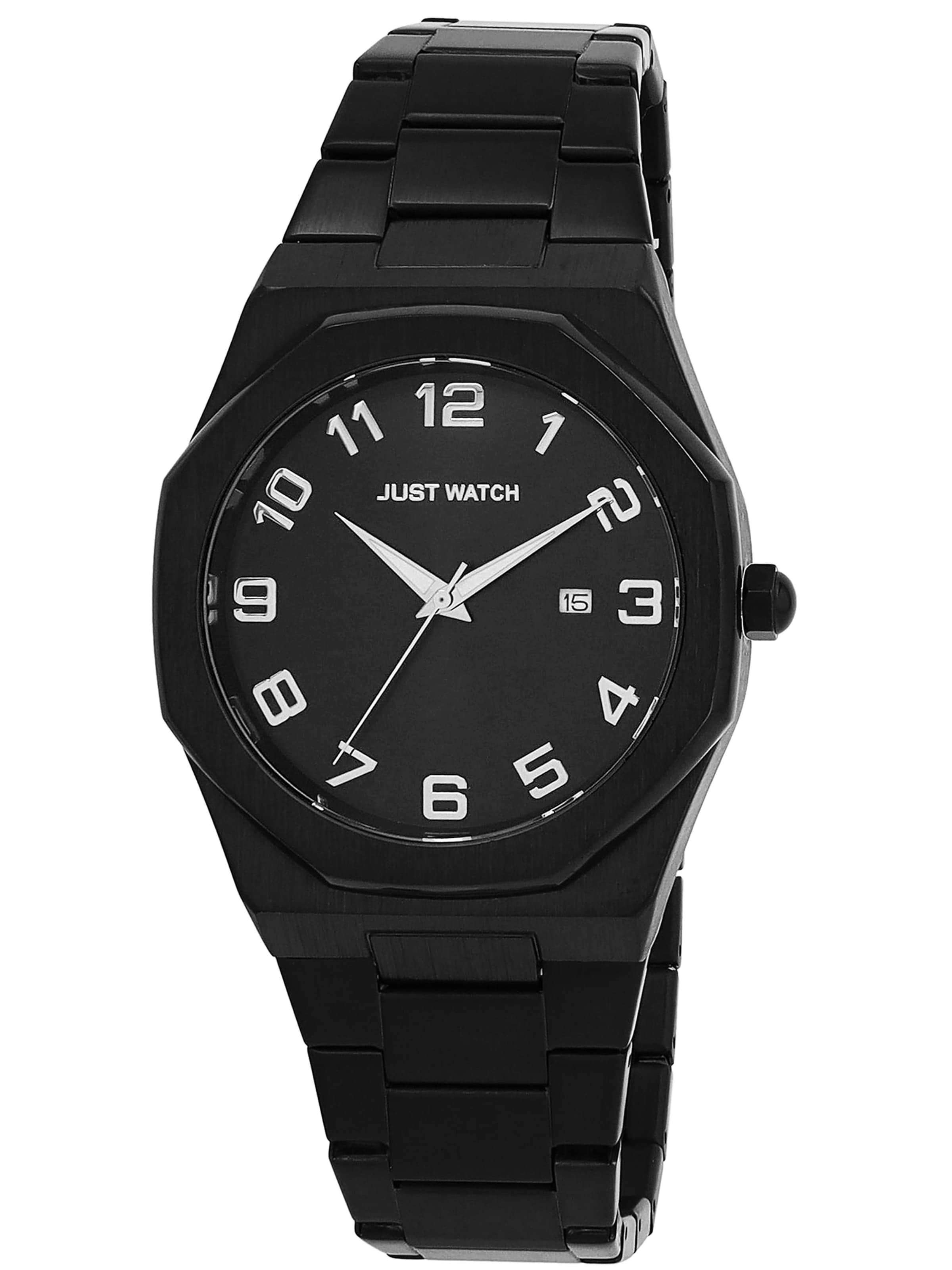 Just Watch Analoguhr 'Datumsanzeige'‌‌‌‌ in Schwarz