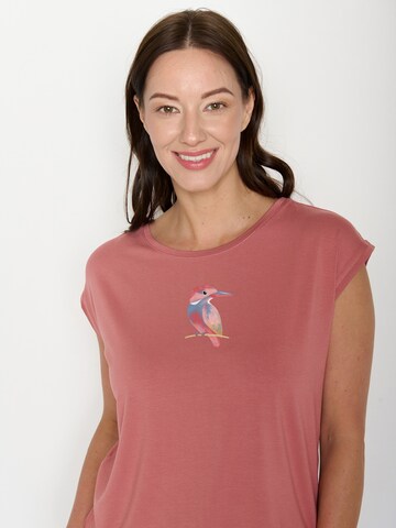 Maglietta 'Timid Bird Look' di GREENBOMB in rosa