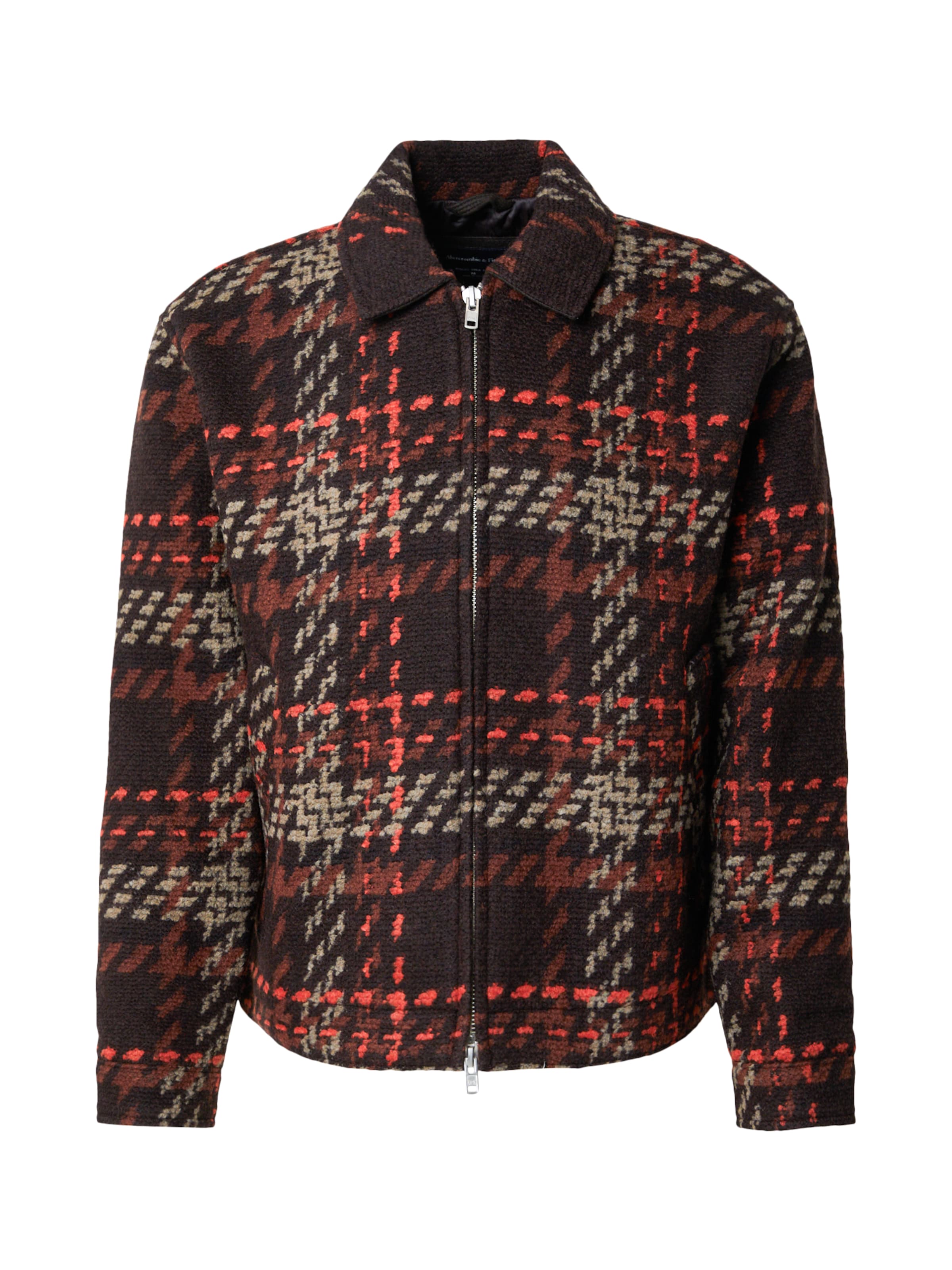 brūns Abercrombie & Fitch Starpsezonu jaka: no priekšpuses