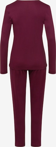 Hanro Pyjama ' Joela ' in Rood