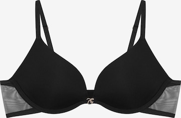 Push-up Reggiseno 'Push-up-BH Nuts, Plunge-Dekolleté, glatte Cups' di ESOTIQ in nero: frontale