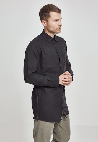 Urban Classics Regular Fit Hemd in Schwarz