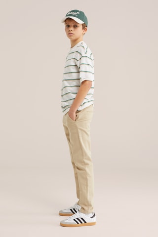 WE Fashion - Slimfit Pantalón en beige
