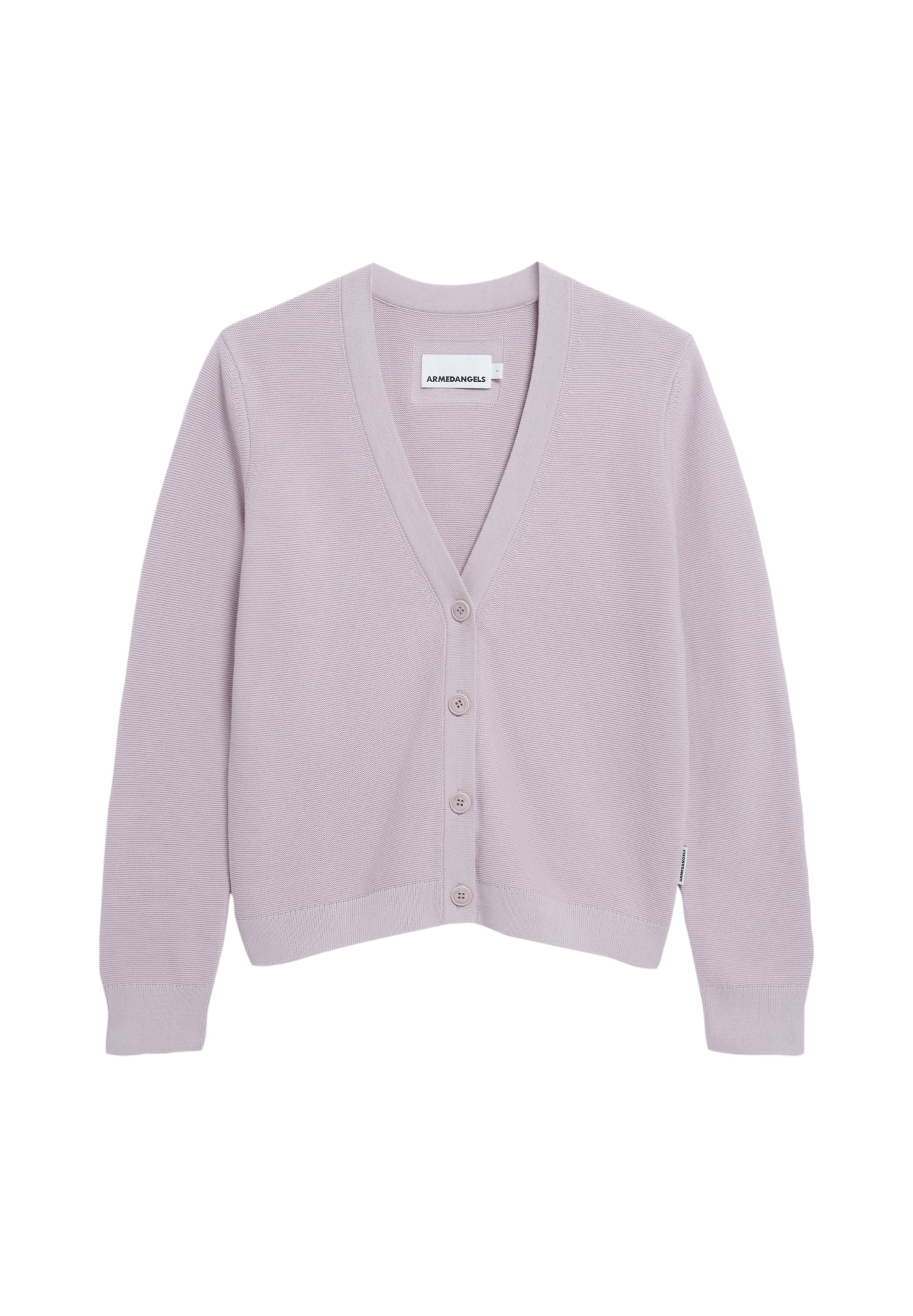 ARMEDANGELS Strickjacke MENAAL LINKS in Lila: Vorderseite