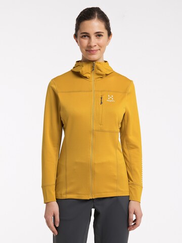 Haglöfs Athletic Zip-Up Hoodie 'L.I.M' in Yellow: front