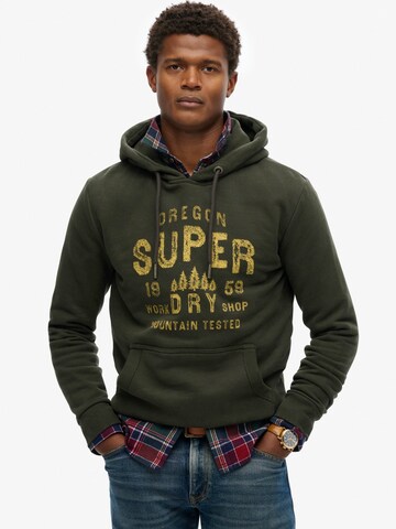 Sweat-shirt Superdry & Co en vert : devant