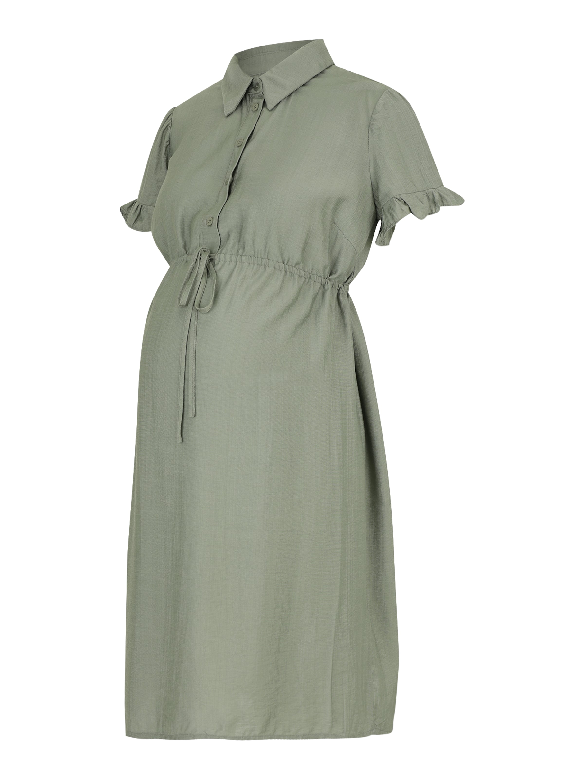 MAMALICIOUS Платье-рубашка 'MLZahara Lia' в Зеленый: спереди