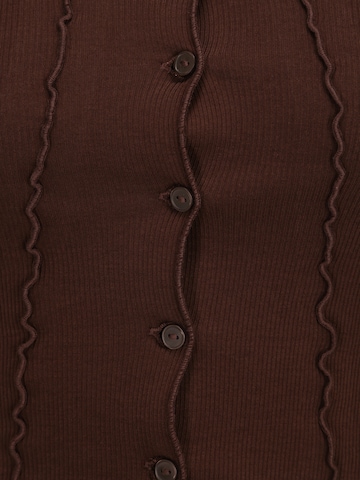 Monki Knit cardigan in Brown