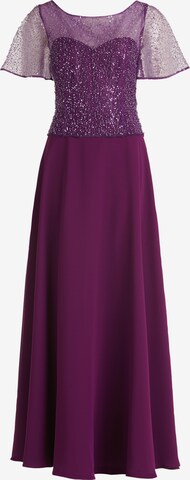 Robe de soirée Vera Mont en violet : devant