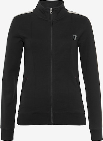 LASCANA ACTIVE Sportsweatjacke in Schwarz: predná strana