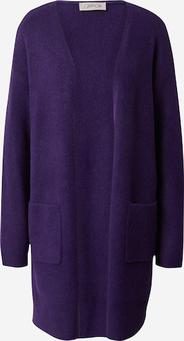 Cartoon Knit Cardigan in Purple: front