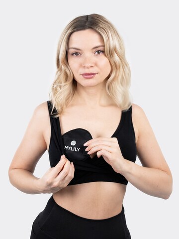 MYLILY Bralette Nursing Bra in Black