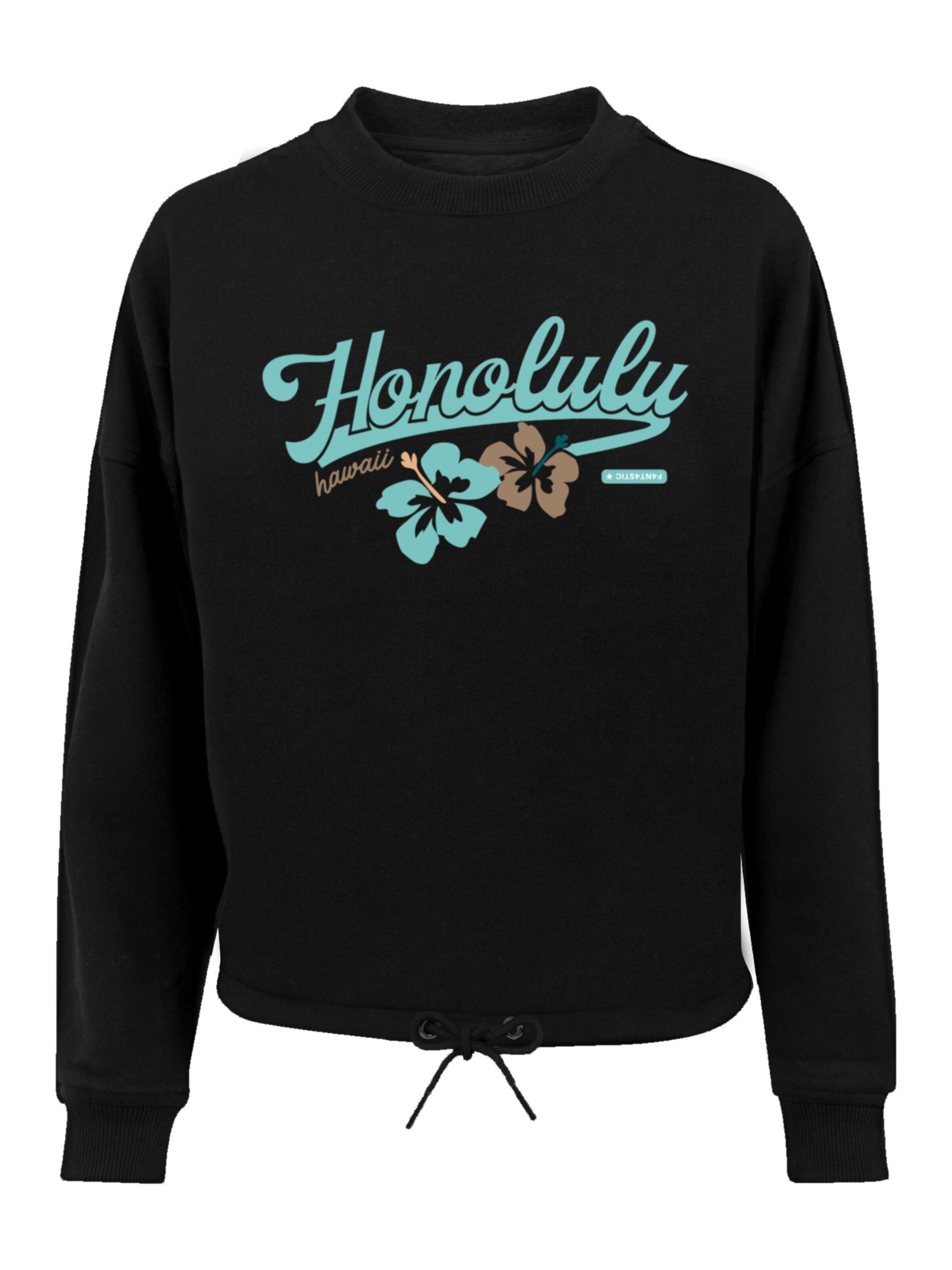 F4NT4STIC Sweatshirt 'Honolulu' in Zwart: voorkant