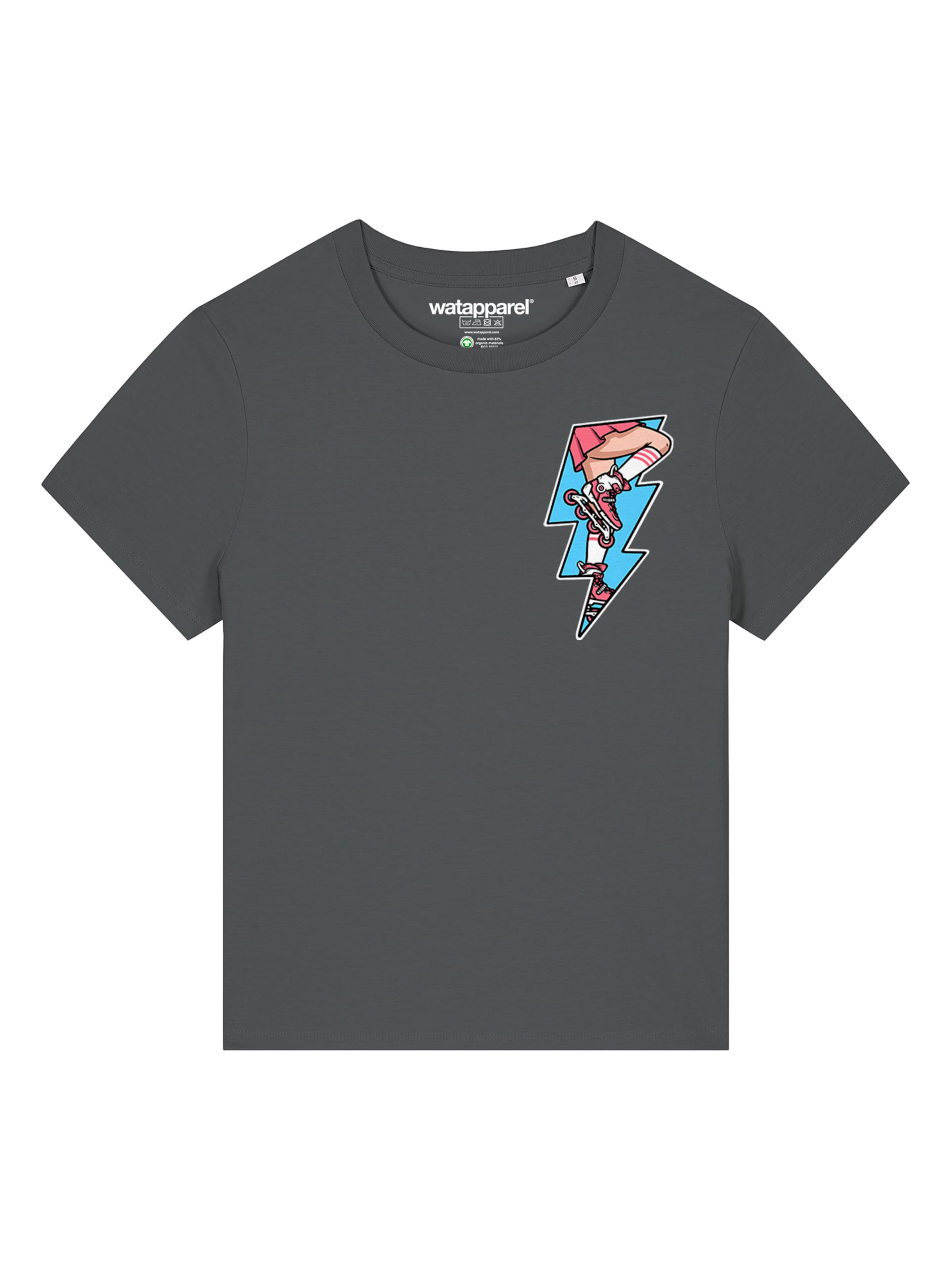 Watapparel Shirt ' Rollerskates ' in Grey: front