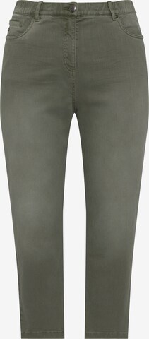 Ulla Popken Regular Jeans in Green: front