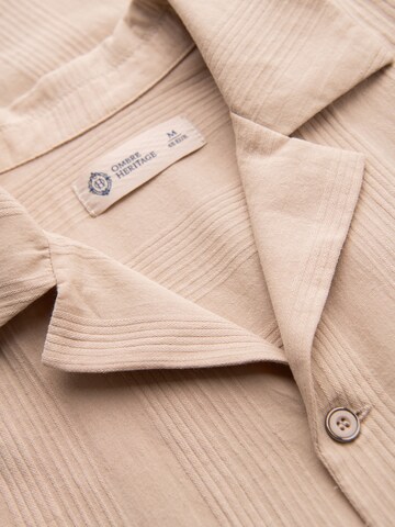 Regular fit Camicia di Ombre in marrone