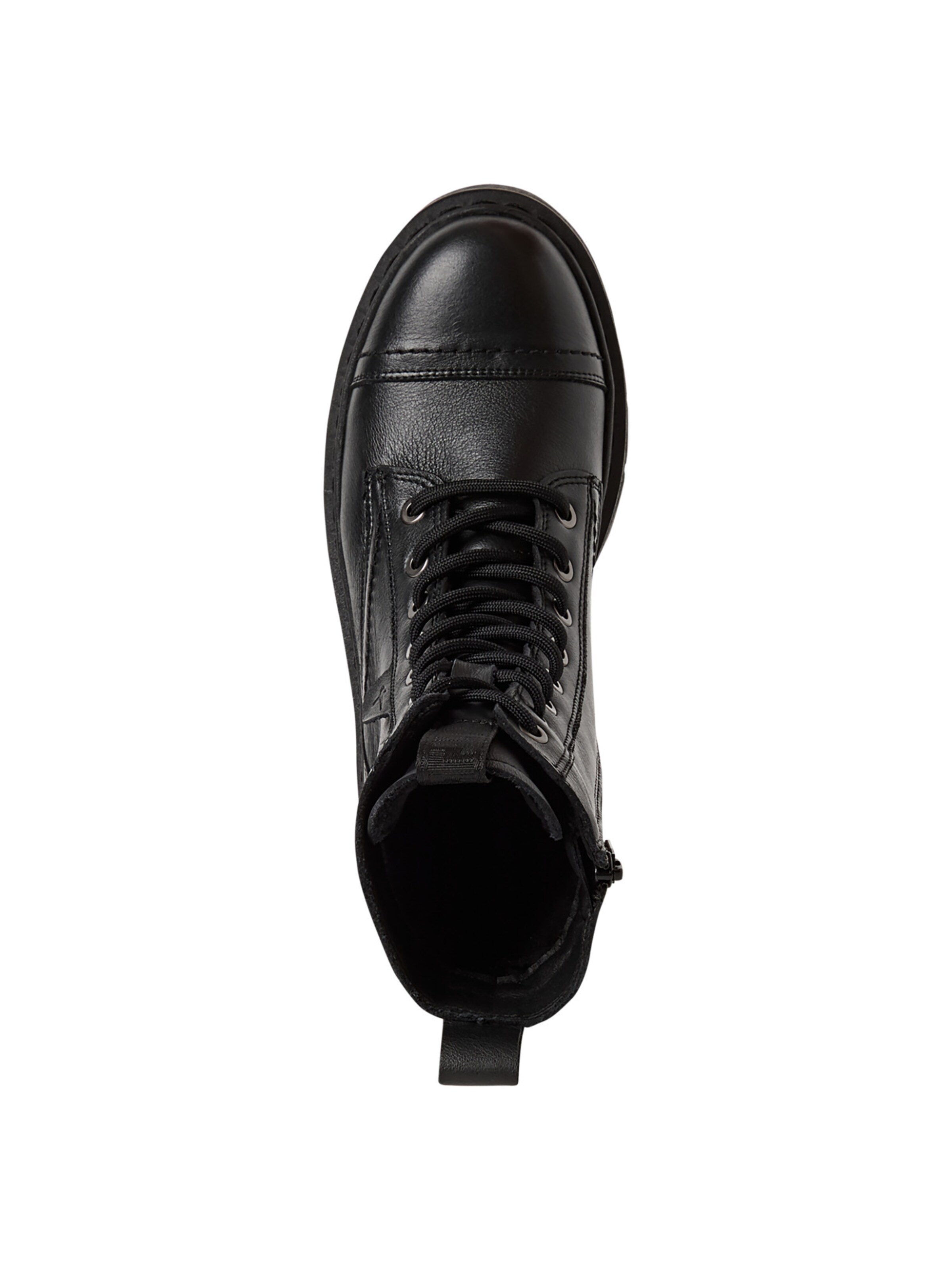 Tamaris Gležnarji z vezalkami | črna barva