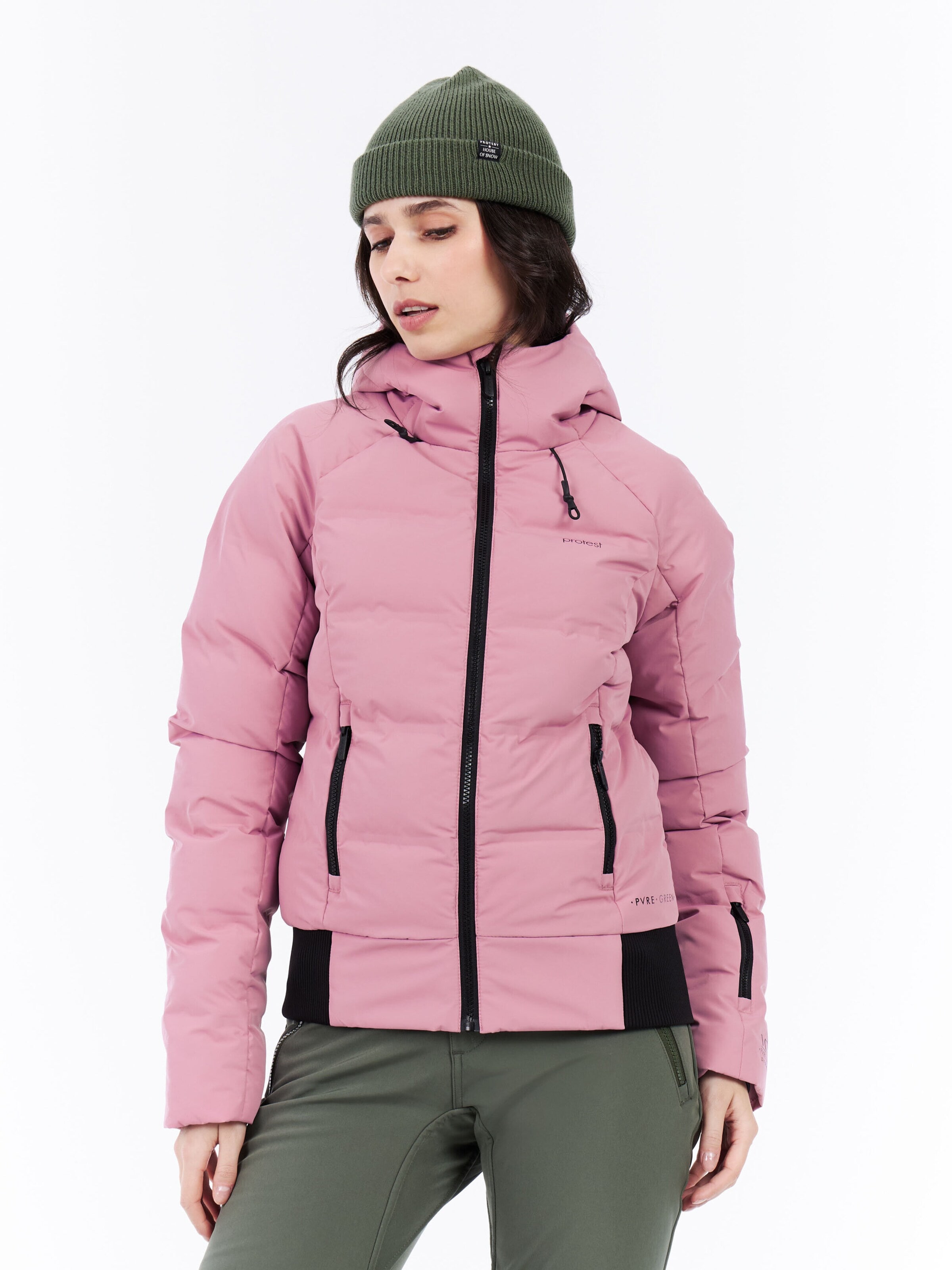 PROTEST Athletic Jacket 'PRTALYSUMI' in Pink: front