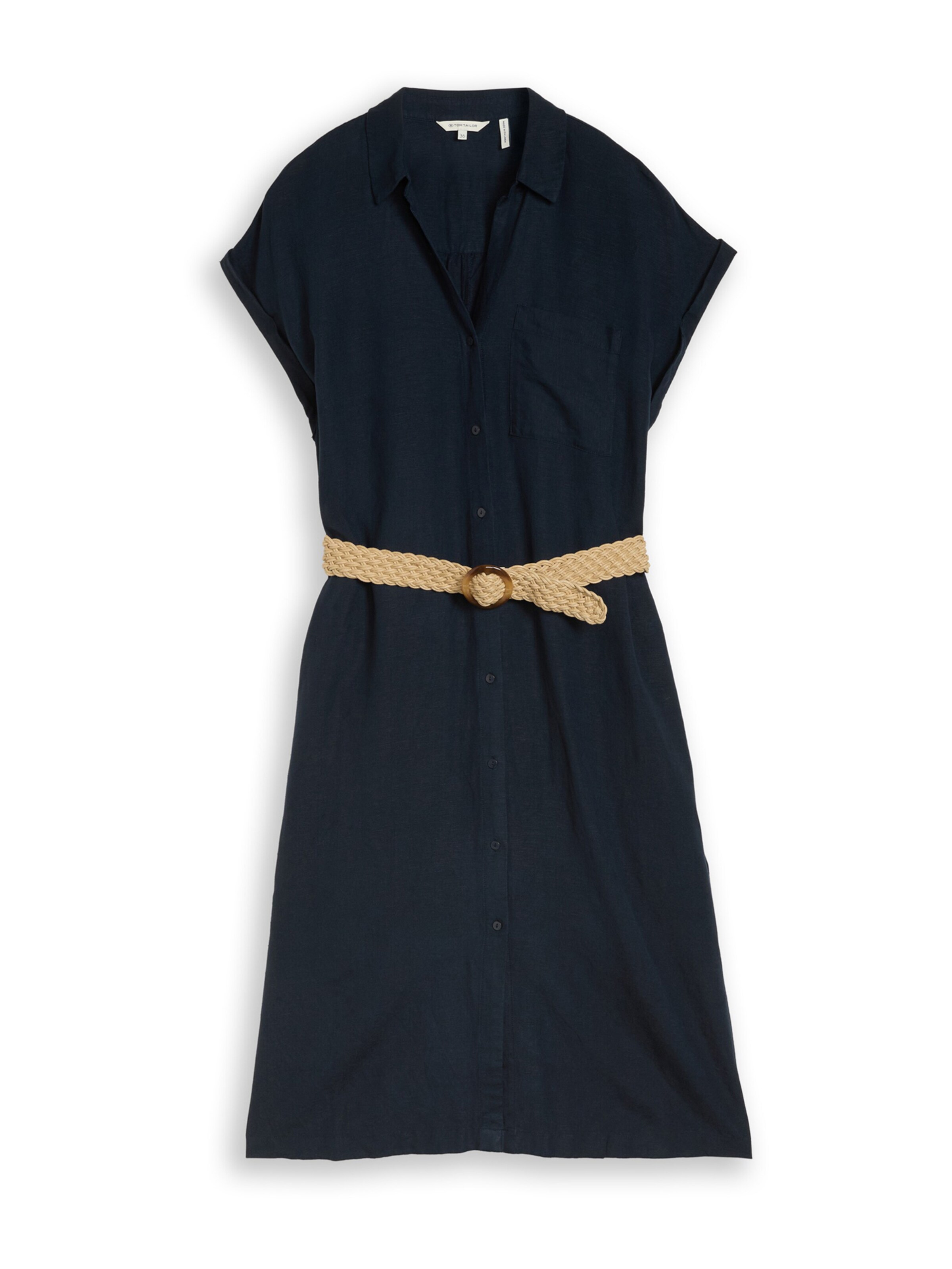 Robe-chemise TOM TAILOR en bleu : devant