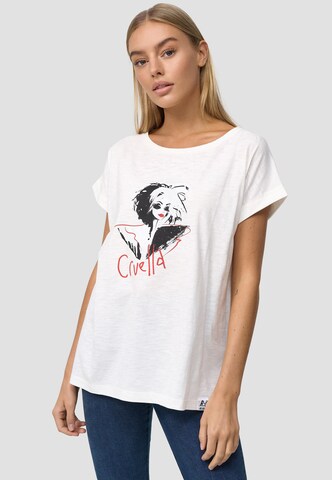 Recovered Shirt 'Cruella Devil Art' in Wit