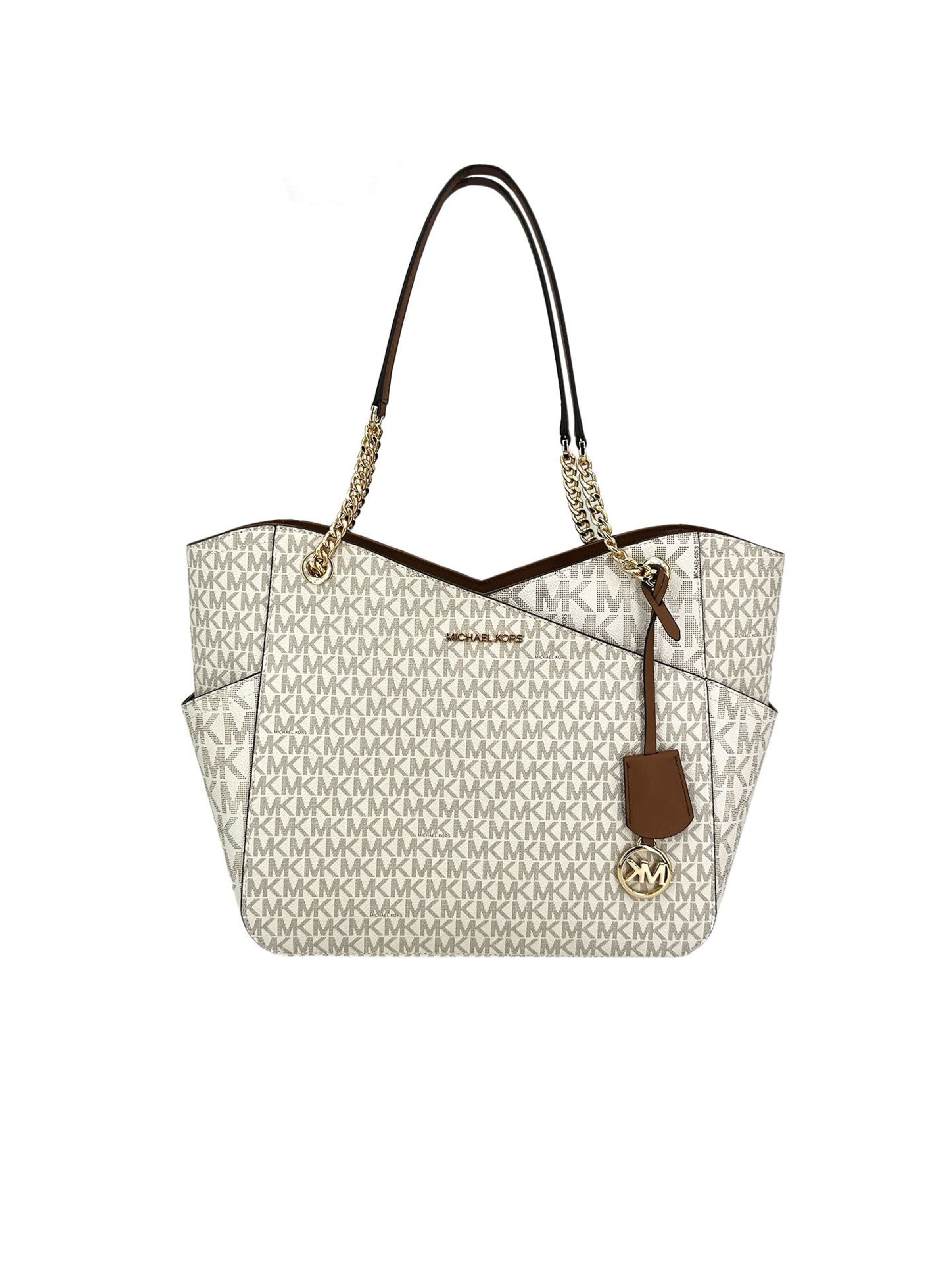Borsa a spalla di Michael Kors in beige: frontale