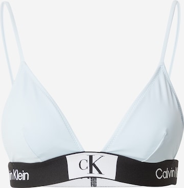 Calvin Klein Swimwear Triangle Bikini top in Blue: front