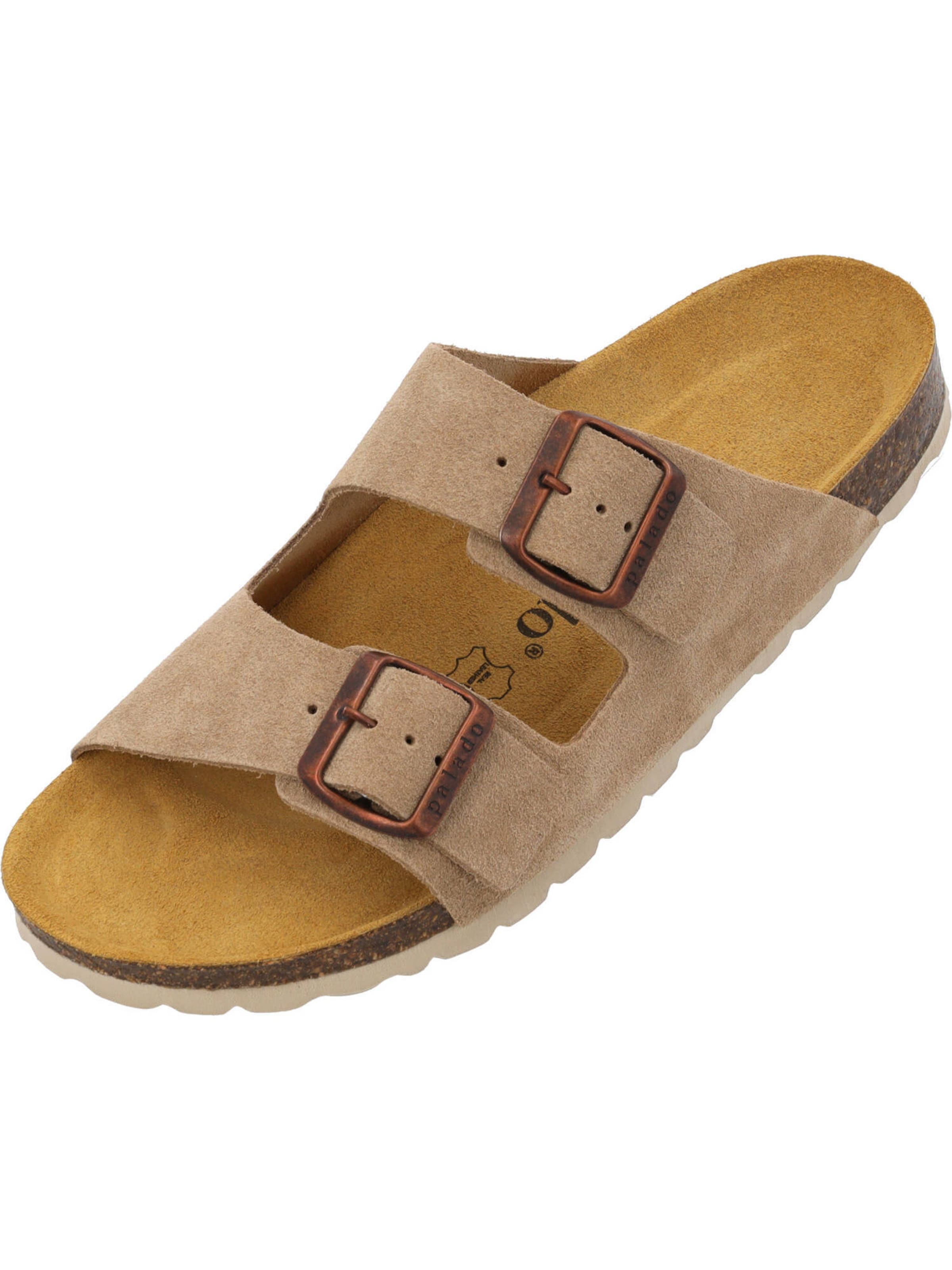 Palado Pantolette 'Korfu' in Beige: Vorderseite