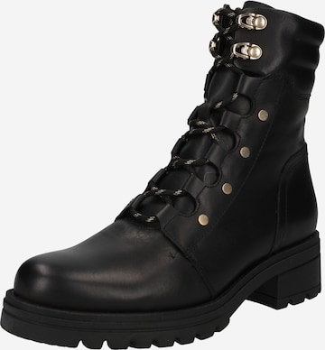 GABOR Lace-Up Ankle Boots in Black: front