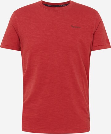 T-Shirt 'THANE' Pepe Jeans en rouge : devant