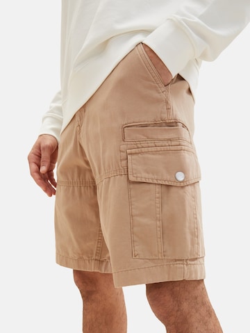 Regular Pantalon cargo TOM TAILOR en marron
