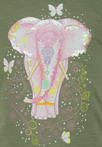 SALT AND PEPPER Shirt 'Bird Elefant' in Green