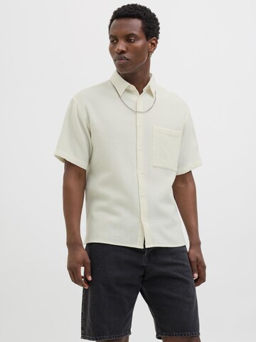 JACK & JONES Regular fit Button Up Shirt in White: front