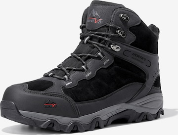 Boots 'NORTIV 8 Herren Wasserdichte Wanderschuhe Outdoor Mid Trekking Leichte Bergschuhe' di NORTIV 8 in nero: frontale