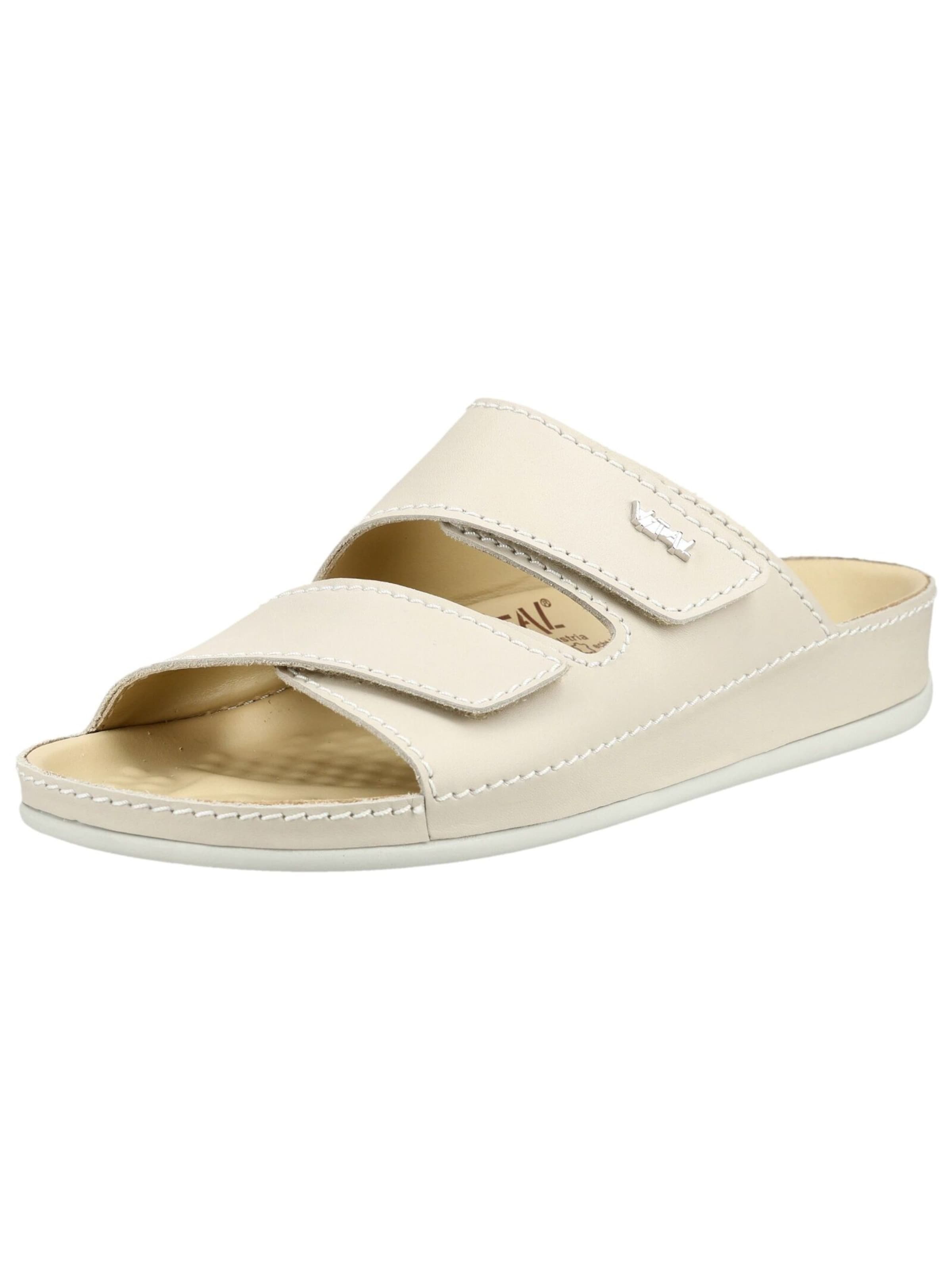 vital Mules in Beige: front