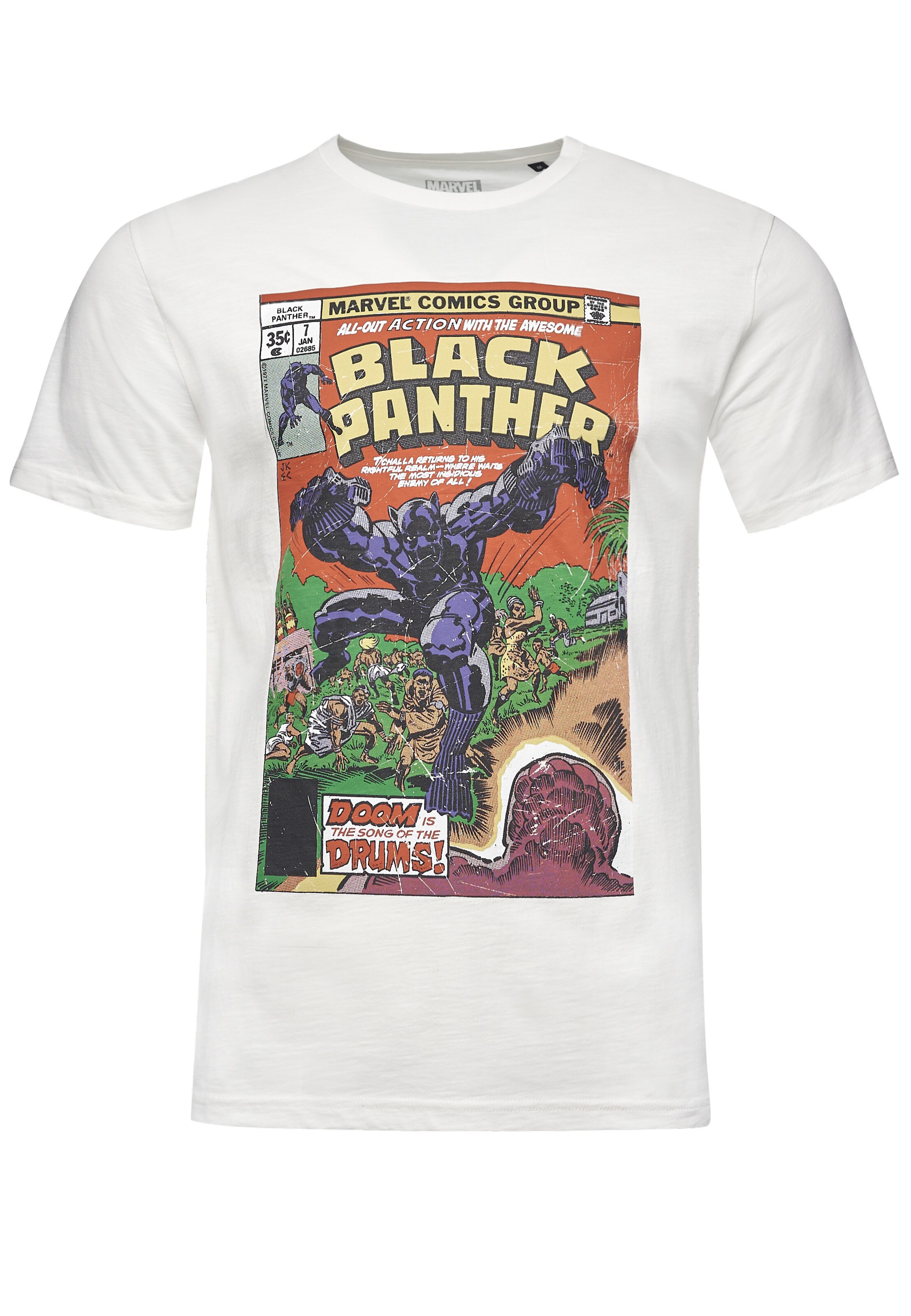 Recovered Shirt 'Marvel Black Panther' in Ecru, Item view