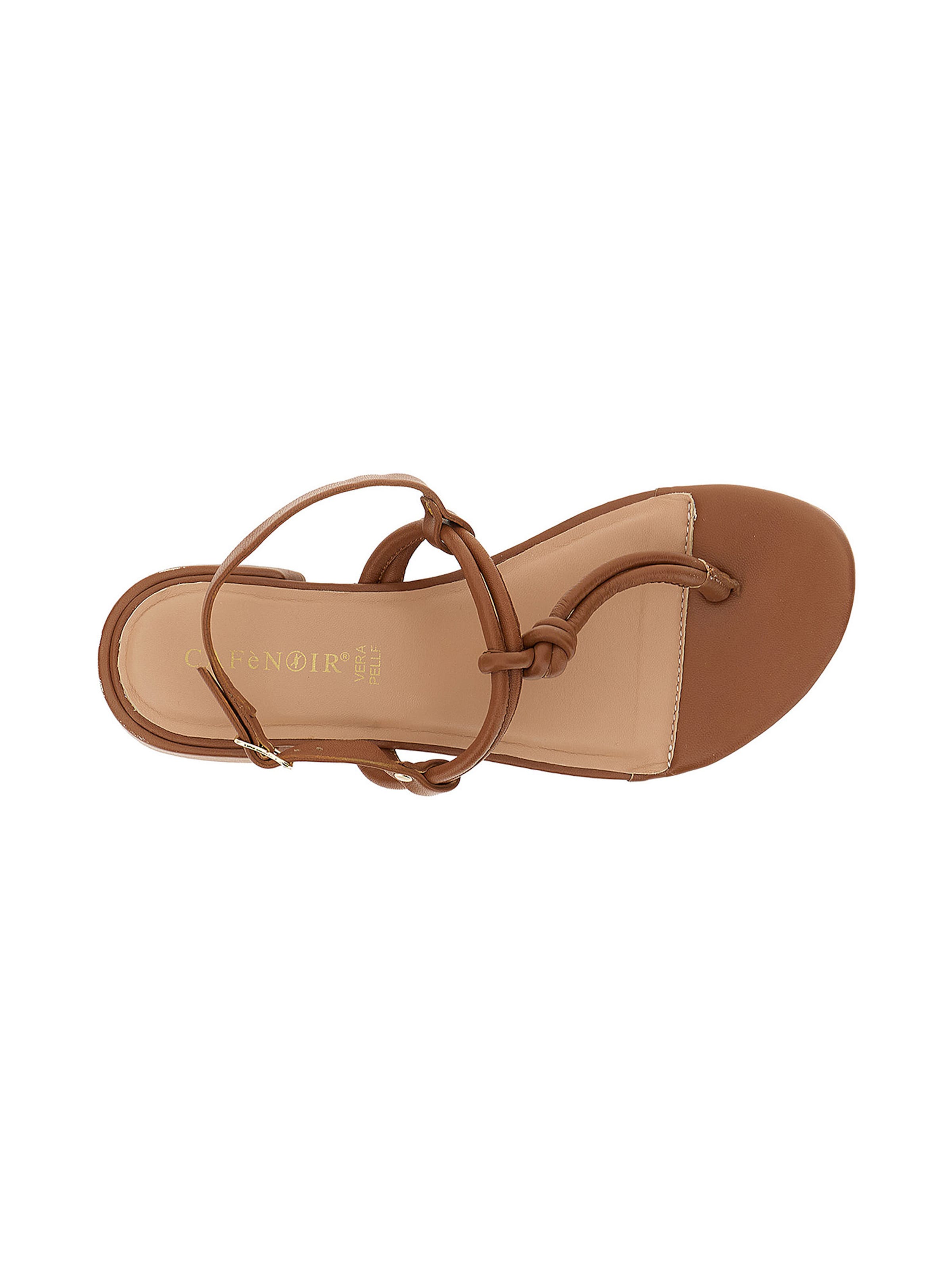 CAFè NOIR T-bar sandals in Brown