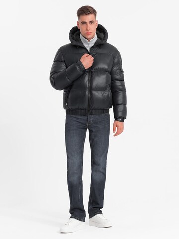 Ombre Winterjas 'OM-JAHP-0207' in Zwart