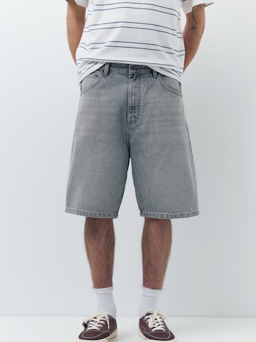 Pull&Bear Baggy Džíny – šedá: přední strana